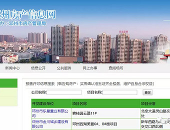 【预售许可证】截至2019年9月邓州五证齐全楼盘名单大全